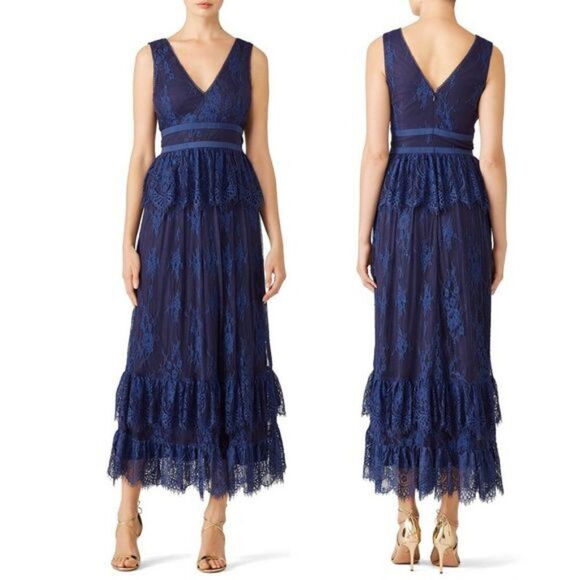 Parker  Lace Gown Dress 0 - Picture 1 of 8
